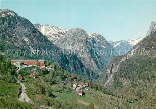 AK / Ansichtskarte Stalheim_Norwegen Hotel view towards Naeroydal Valley and Jordalsnuten peak Stalheim Norwegen