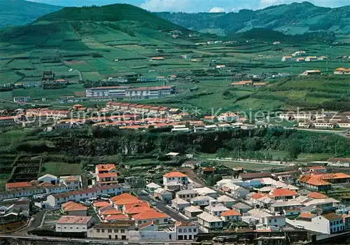 AK / Ansichtskarte Faial_Madeira Angustias Kirche Hospital von Horta Fliegeraufnahme Faial Madeira