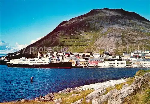 AK / Ansichtskarte Honningsvag Hurtigruten ved kaia Honningsvag