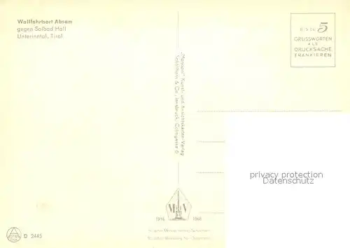 AK / Ansichtskarte Absam mit Solbad Hall Unterinntal Absam