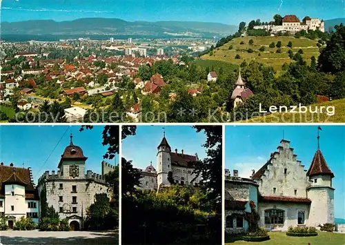 AK / Ansichtskarte Lenzburg_AG Panorama Schloss Details Lenzburg AG