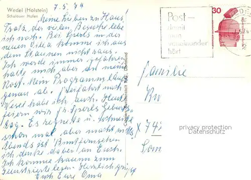 AK / Ansichtskarte Wedel_Pinneberg Schulauer Hafen Wedel Pinneberg