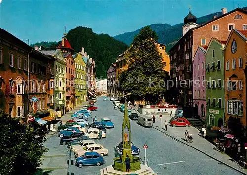 AK / Ansichtskarte Kufstein_Tirol Unterer Stadtplatz Brunnen Kufstein_Tirol