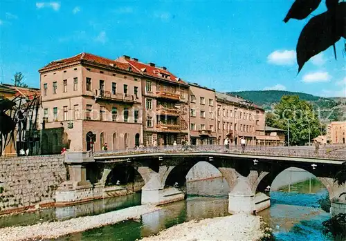 AK / Ansichtskarte Sarajevo Gavrilo Princip Bruecke Sarajevo