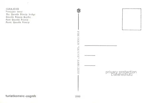 AK / Ansichtskarte Sarajevo Gavrilo Princip Bruecke Sarajevo