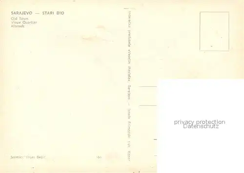 AK / Ansichtskarte Sarajevo Stari dio Altstadt Sarajevo
