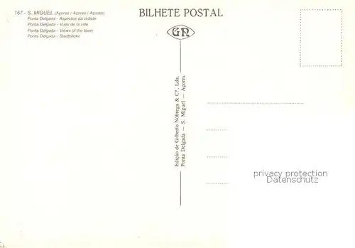 AK / Ansichtskarte Ponta_Delgada Aspectos da Cidade Puerto Ponta Delgada