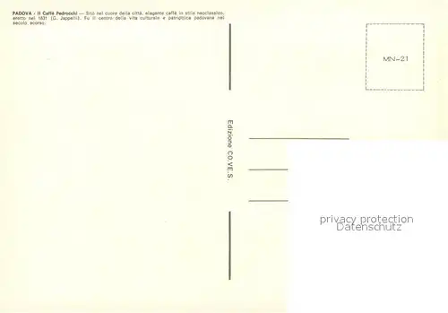AK / Ansichtskarte Padova Caffe Pedrocchi Centro Padova