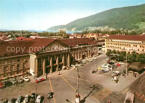 AK / Ansichtskarte Biel_Bienne Bahnhofplatz Biel Bienne