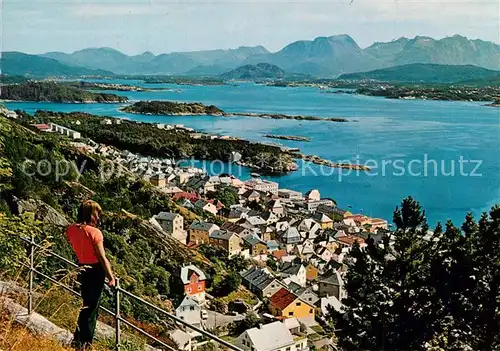 AK / Ansichtskarte Alesund Utsikt fra Aksla mot Sunnmorsalpane Alesund