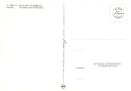 AK / Ansichtskarte Roros Parti fra Sleggveien  Roros