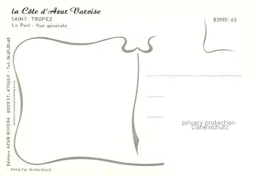 AK / Ansichtskarte Saint_Tropez_Var Le Port Vue generale aerienne Saint_Tropez_Var