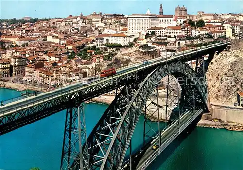 AK / Ansichtskarte Porto_Portugal Ponte D Luis e vista parcial da cidade Porto Portugal