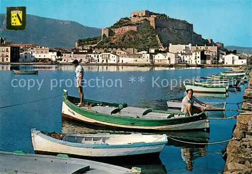 AK / Ansichtskarte Denia Harbour and Castle Denia