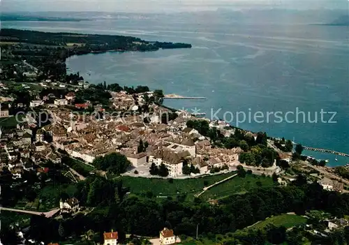 AK / Ansichtskarte Nyon_VD Vue aerienne de la Ville et du Lac Leman Nyon_VD