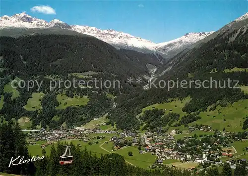AK / Ansichtskarte Klosters_Dorf mit Madrisa und Schlappintal Klosters_Dorf