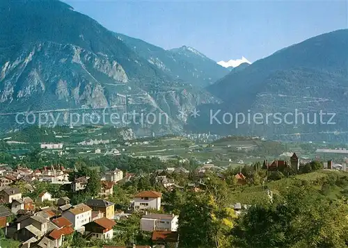 AK / Ansichtskarte Sierre_VS Vue de Sierre vers le Val d Anniviers Sierre_VS