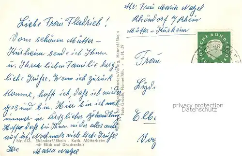 AK / Ansichtskarte Rhoendorf Katholisches Muetterheim Drachenfels Rhoendorf