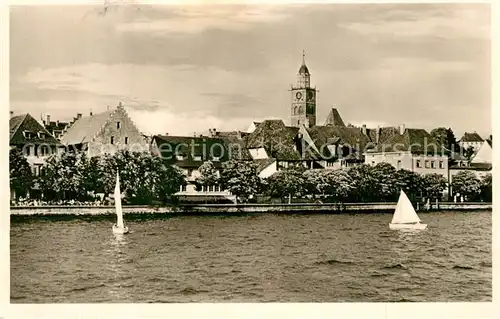 AK / Ansichtskarte ueberlingen_Bodensee Panorama Kirche ueberlingen Bodensee