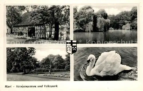 AK / Ansichtskarte Marl_Westfalen Heimatmuseum Schwan Volkspark Marl_Westfalen