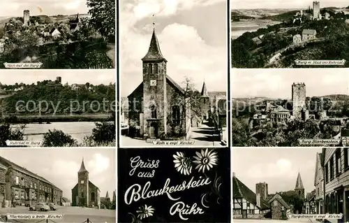 AK / Ansichtskarte Blankenstein_Ruhr Burg Blankenstein Kirchen Marktplatz  Blankenstein_Ruhr