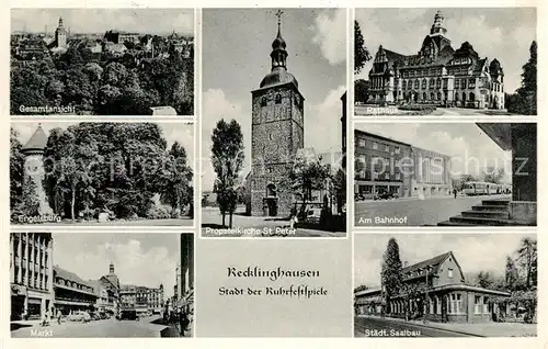 AK / Ansichtskarte Recklinghausen_Westfalen Panorama Propsteikirche Sankt Peter  Recklinghausen_Westfalen