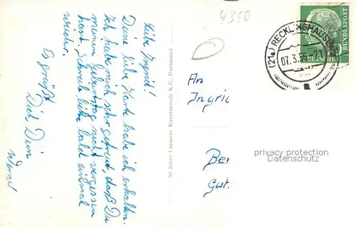 AK / Ansichtskarte Recklinghausen_Westfalen Panorama Propsteikirche Sankt Peter  Recklinghausen_Westfalen