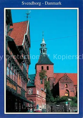 AK / Ansichtskarte Svendborg Altstadt Motiv mit Kirche Svendborg