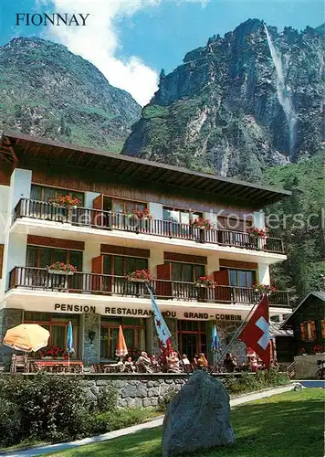 AK / Ansichtskarte Fionnay Hotel Restaurant du Grand Combin Alpen Fionnay