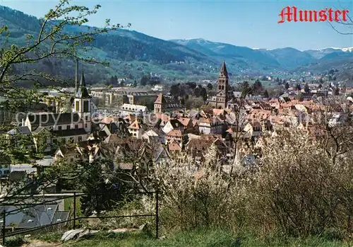 AK / Ansichtskarte Munster_Haut_Rhin_Elsass Panorama Luftkurort Hochvogesen Munster_Haut_Rhin_Elsass