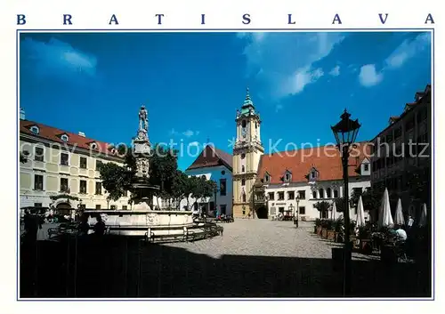 AK / Ansichtskarte Bratislava Hlavne namesti Hauptplatz Brunnen Bratislava