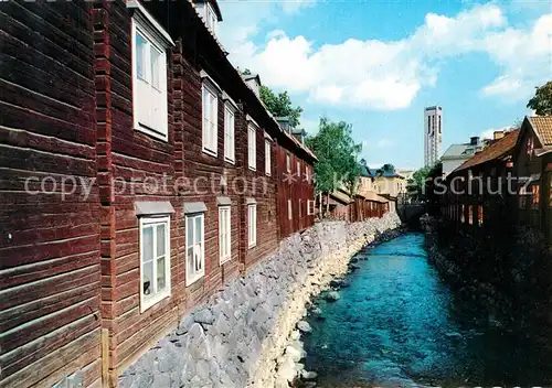 AK / Ansichtskarte Vaesteras Svartan Haeuserpartie am Bach Vaesteras