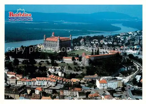 AK / Ansichtskarte Bratislava Stadtbild mit Burg Fliegeraufnahme Bratislava