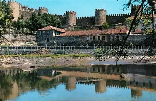 AK / Ansichtskarte Avila_Espana Rio Adaja y murallas Festung 