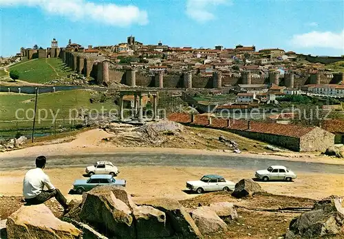 AK / Ansichtskarte Avila_Espana Vista parcial de la ciudad amurallada 