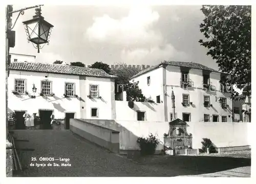 AK / Ansichtskarte Obidos Largo da Igreja de Santa Maria Obidos