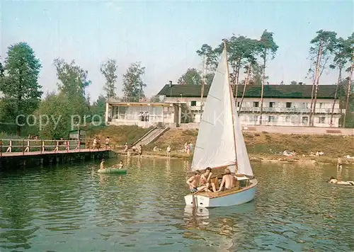 AK / Ansichtskarte Slawa Osrodek sportowo wypoczynkowy nad Jeziorem Slawskim Hotel i kawiarnia Stoneczna Sport  und Erholungszentrum Hotel Slawa