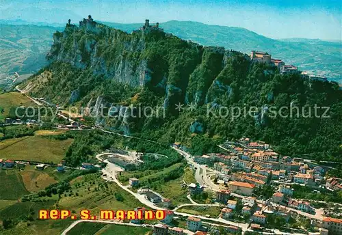 AK / Ansichtskarte San_Marino_Repubblica Panorama aereo del Monte Titano San_Marino_Repubblica
