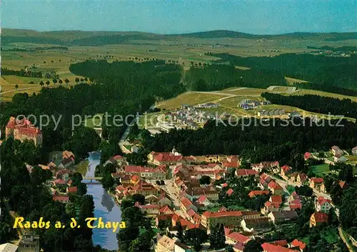 AK / Ansichtskarte Raabs_Thaya mit Schloss Fliegeraufnahme Raabs Thaya