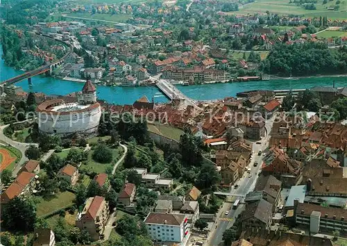 AK / Ansichtskarte Schaffhausen_SH mit Festung Munot Fliegeraufnahme Schaffhausen SH