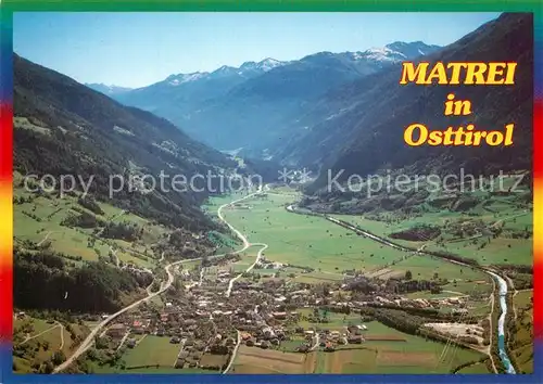 AK / Ansichtskarte Matrei_Osttirol Sommer  und Wintererholungsort Alpenpanorama Fliegeraufnahme Matrei_Osttirol