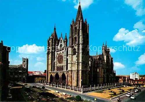 AK / Ansichtskarte Leon_Castilla_y_Leon Catedral gotico XIII siclo Leon_Castilla_y_Leon