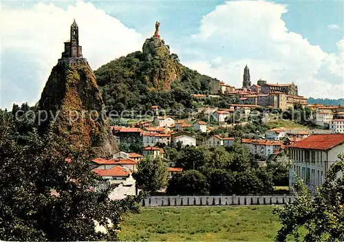 AK / Ansichtskarte Le_Puy en Velay Rocher Saint Michel Rocher Corneille et la Cathedrale Le_Puy en Velay