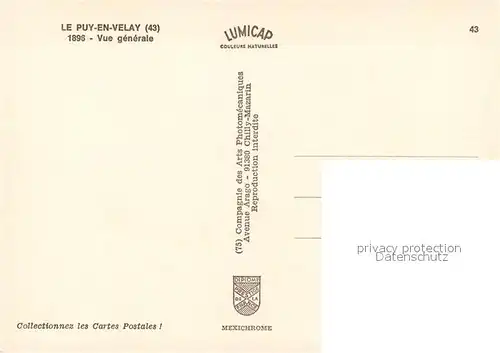 AK / Ansichtskarte Le_Puy en Velay Vue generale et la Cathedrale Le_Puy en Velay