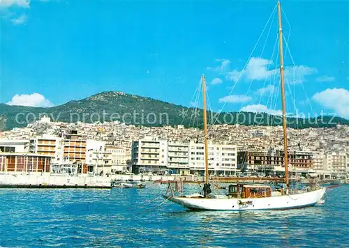 Kavala_Cavala Segelschiff Hafen Ansicht vom Meer aus Kavala_Cavala