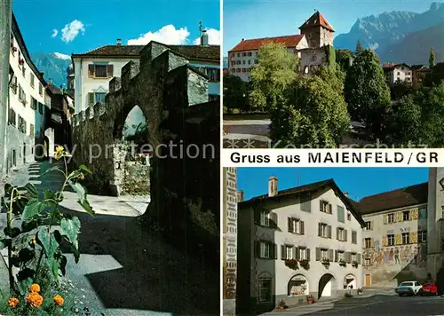 Maienfeld Ortsmotive Gasse Altstadt Maienfeld
