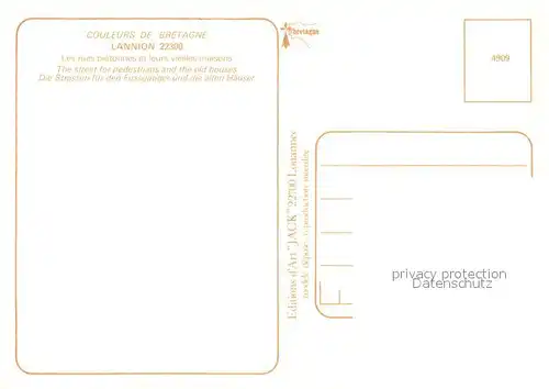 Lannion Fussgaengerzone Alte Haeuser Lannion