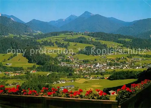 Koessen_Tirol Panorama Ferienort im Kaiserwinkel Blick von der Edernalm Koessen Tirol