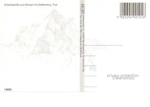 Koessen_Tirol Ortsansicht mit Kirche Koessen Tirol