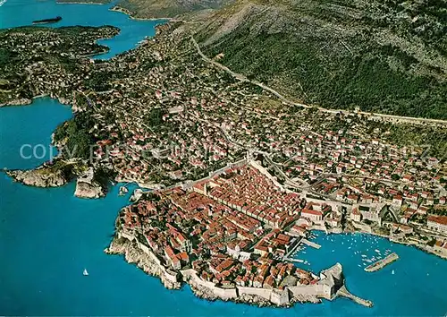Dubrovnik_Ragusa Altstadt Hafen Fliegeraufnahme Dubrovnik Ragusa